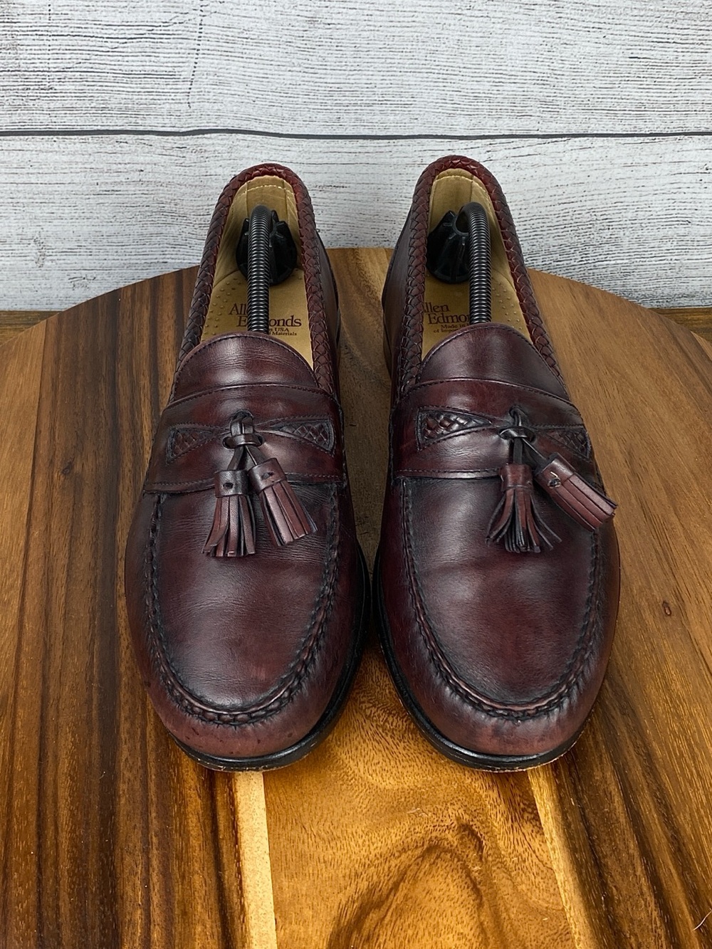 Allen Edmonds Maxfield Tassel Loafers Deep Burgundy Leather Men’s Shoe Size 10.5